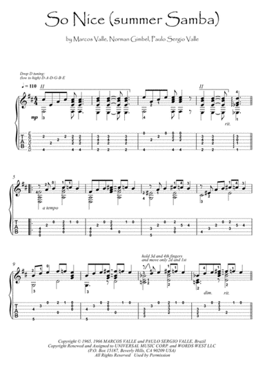 So Nice (summer Samba) (arr. PianoSheetNow)