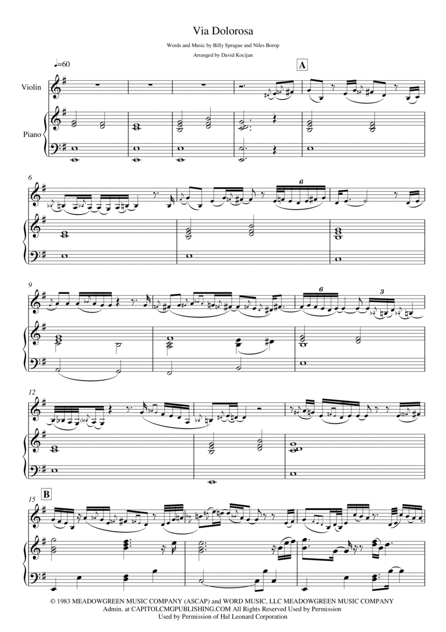 Via Dolorosa (arr. David Kocijan)