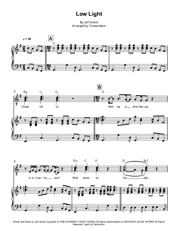 Low Light (arr. Tunescribers)