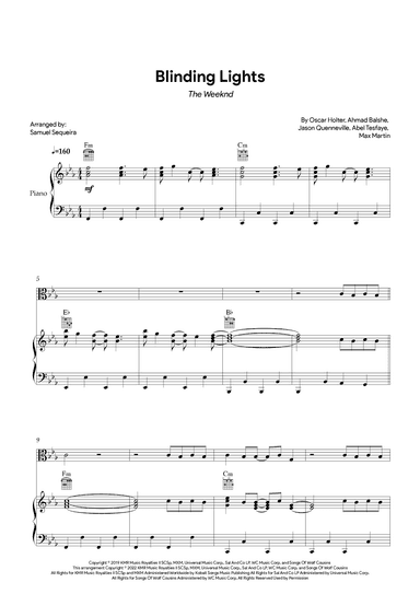 Blinding Lights (arr. Samuel Sequeira)