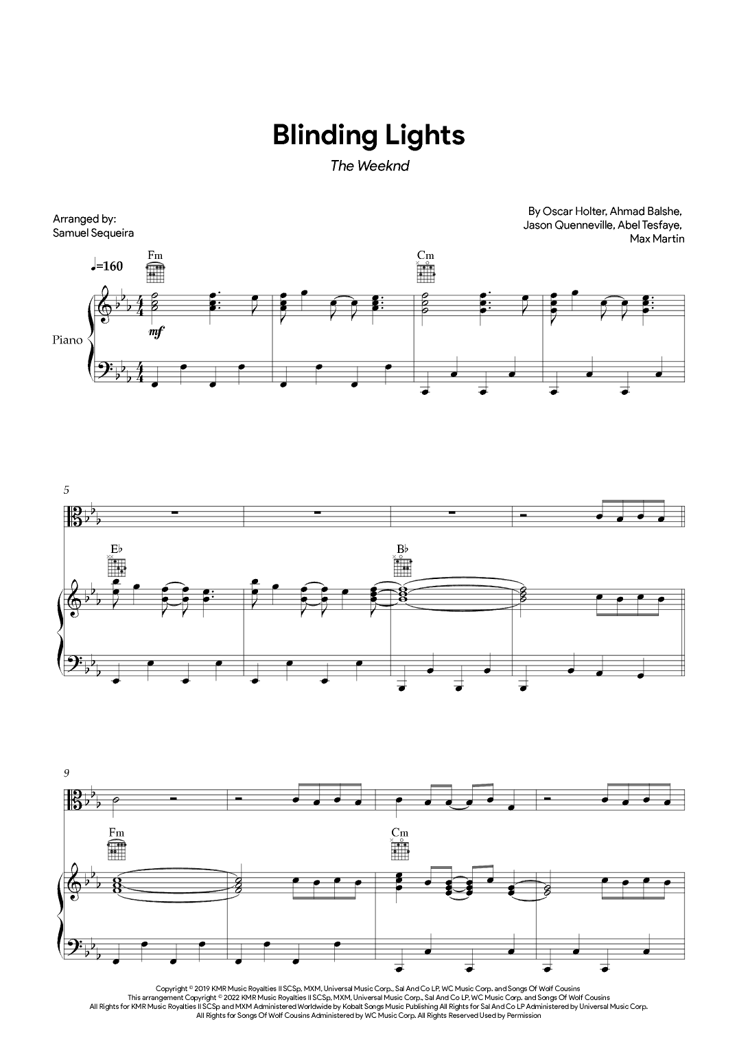 Blinding Lights (arr. Samuel Sequeira)