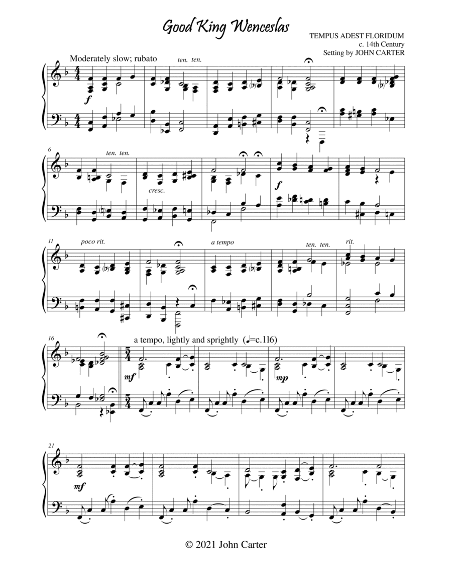 Good King Wenceslas (arr. John Carter)