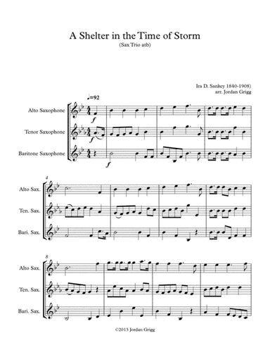 A Shelter in the Time of Storm (Sax Trio) (arr. Jordan Grigg)