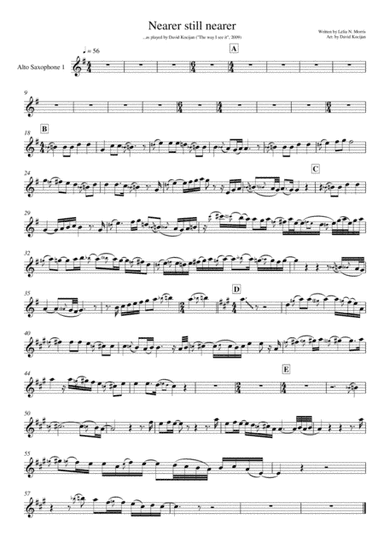 Nearer still nearer - duet (alto sax in Eb) (arr. David Kocijan)