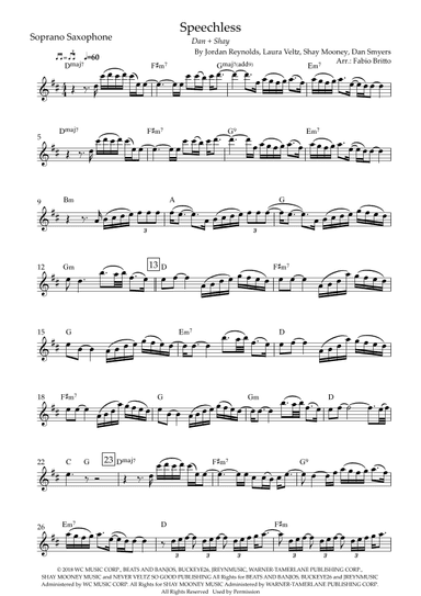 Speechless (arr. Fabio Britto)