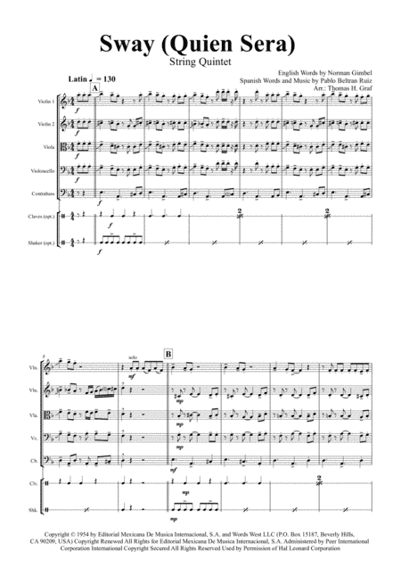 Sway (Quien Sera) (arr. Thomas H. Graf)