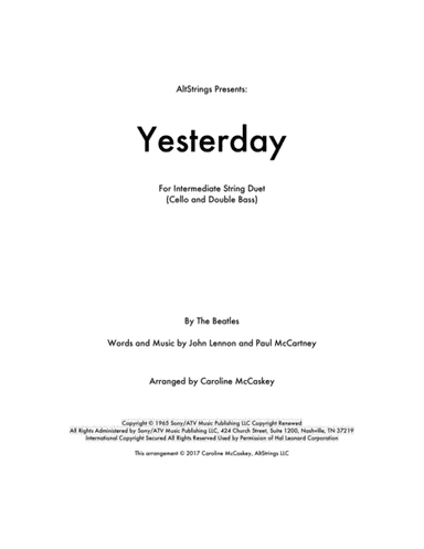 Yesterday (arr. Caroline McCaskey)