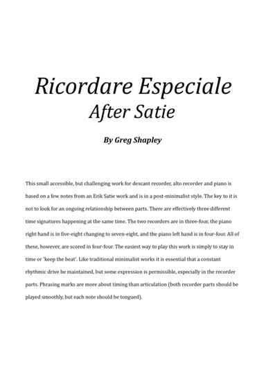 After Satie