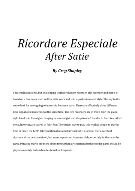 After Satie