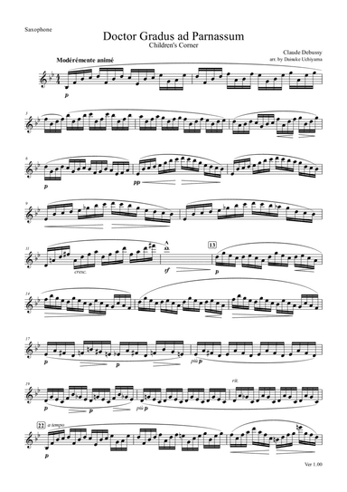 Doctor Gradus ad Parnassum / C.Debussy (Saxophone) (arr. Daisuke Uchiyama)