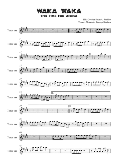 Waka Waka (this Time For Africa) (arr. Alexander Bosrup Karlsen)