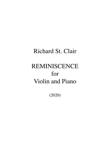 REMINISCENCE for Violin and Piano (2020) - SCORE & PART