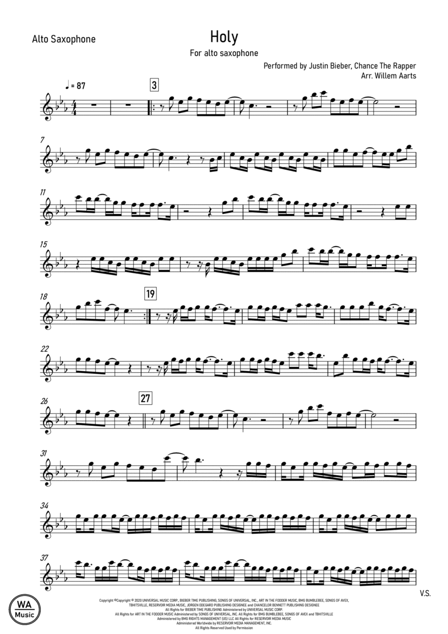 Holy (arr. Willem Aarts)