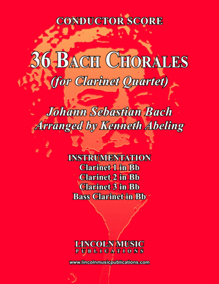 Bach Four-Part Chorales - 36 in Set (for Clarinet) (arr. Kenneth Abeling)