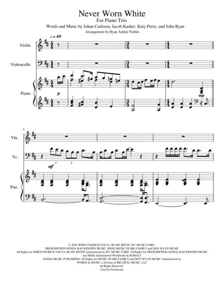 Never Worn White (arr. Ryan Ashley Nobles)