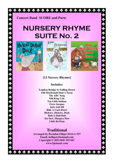 Nursery Rhyme Suite No. 2 - Concert Band Score and parts (arr. Brendan Elliget)