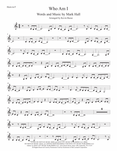 Who Am I (arr. Kevin Busse)