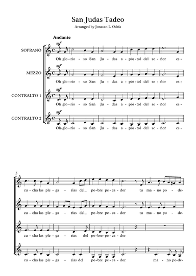 San Judas Tadeo (Himno) (arr. Jonatan L. Odría)