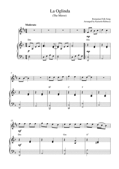 La Oglinda (The Mirror) (arr. Kaiserin Rebecca)