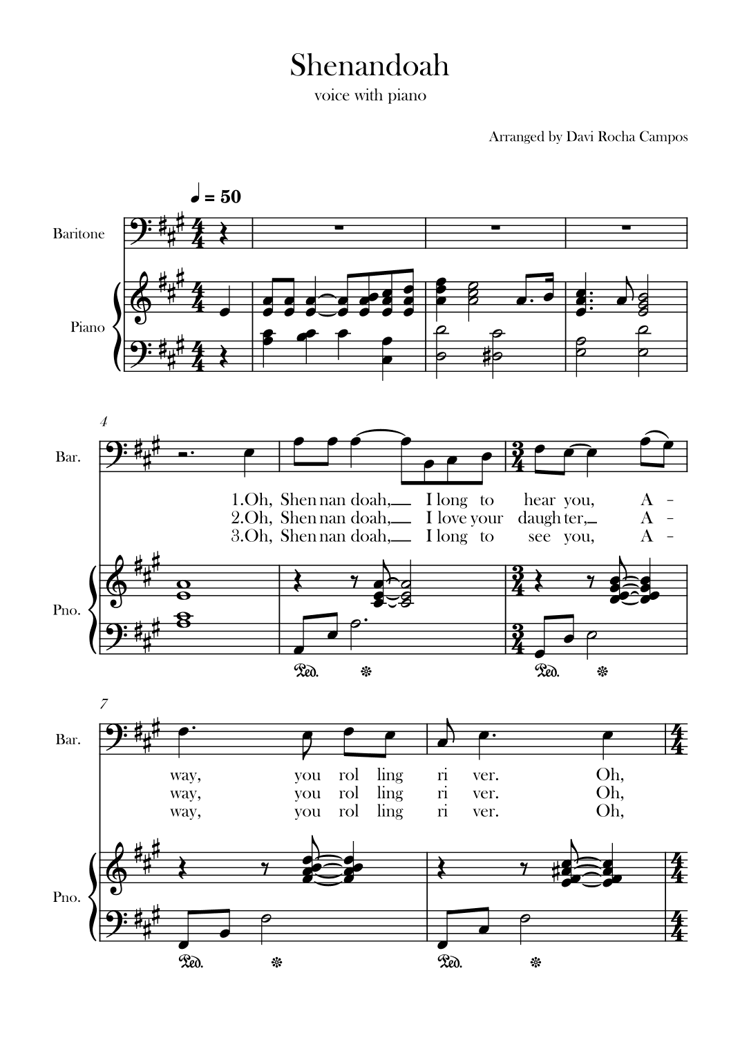 Shenandoah (arr. Davi Rocha Campos)