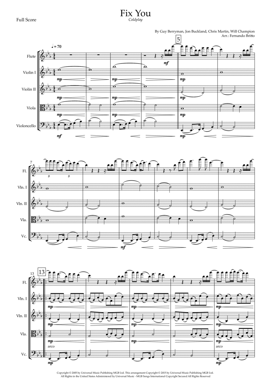 Fix You (arr. Fernando Britto)