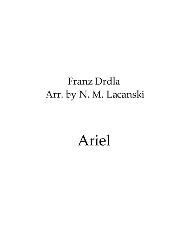 Ariel (arr. Nick Lacanski)