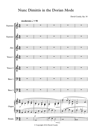 Nunc Dimittis in Dorian Mode, Op. 30, No. 2