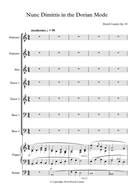 Nunc Dimittis in Dorian Mode, Op. 30, No. 2