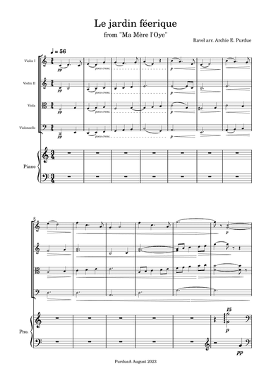 Le jardin féérique from "Ma Mère l'Oye" (arr. Archie Purdue)