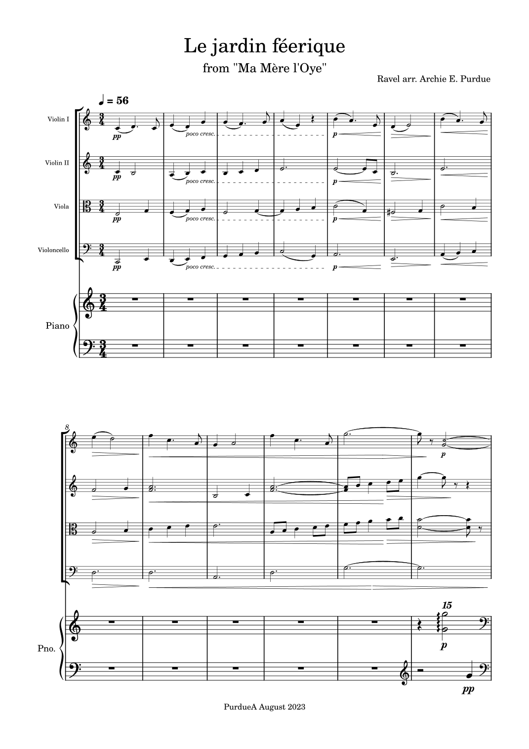 Le jardin féérique from "Ma Mère l'Oye" (arr. Archie Purdue)