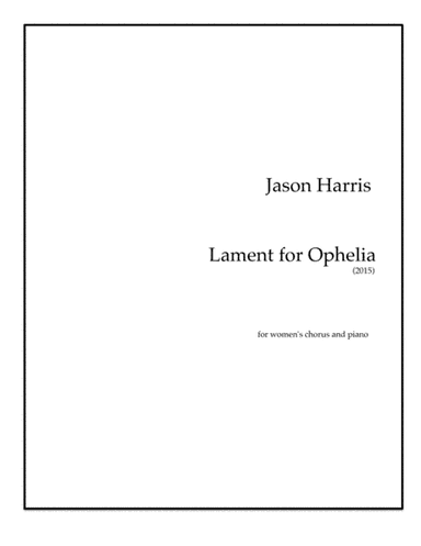 Lament for Ophelia SSAA and piano