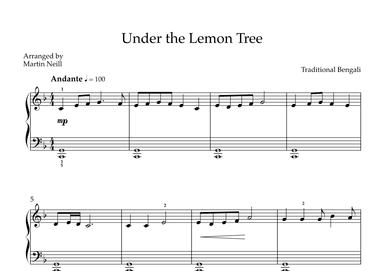 Under the Lemon Tree (arr. Martin Neill)