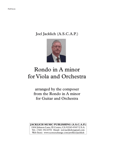 Rondo in A minor for Viola and Orchestra
