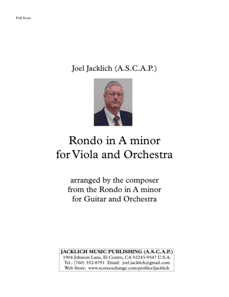 Rondo in A minor for Viola and Orchestra
