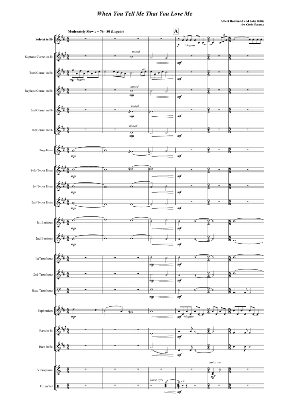 When You Tell Me That You Love Me (arr. Chris Gorman)