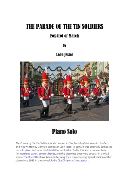 Parade of the Tin Soldiers for solo piano. (arr. Marcus Martin)