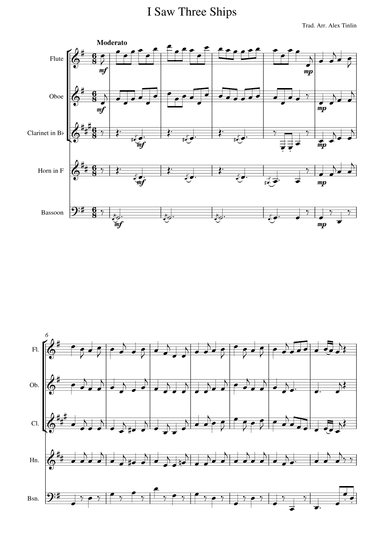 I Saw Three Ships (arr. Alex Tinlin)