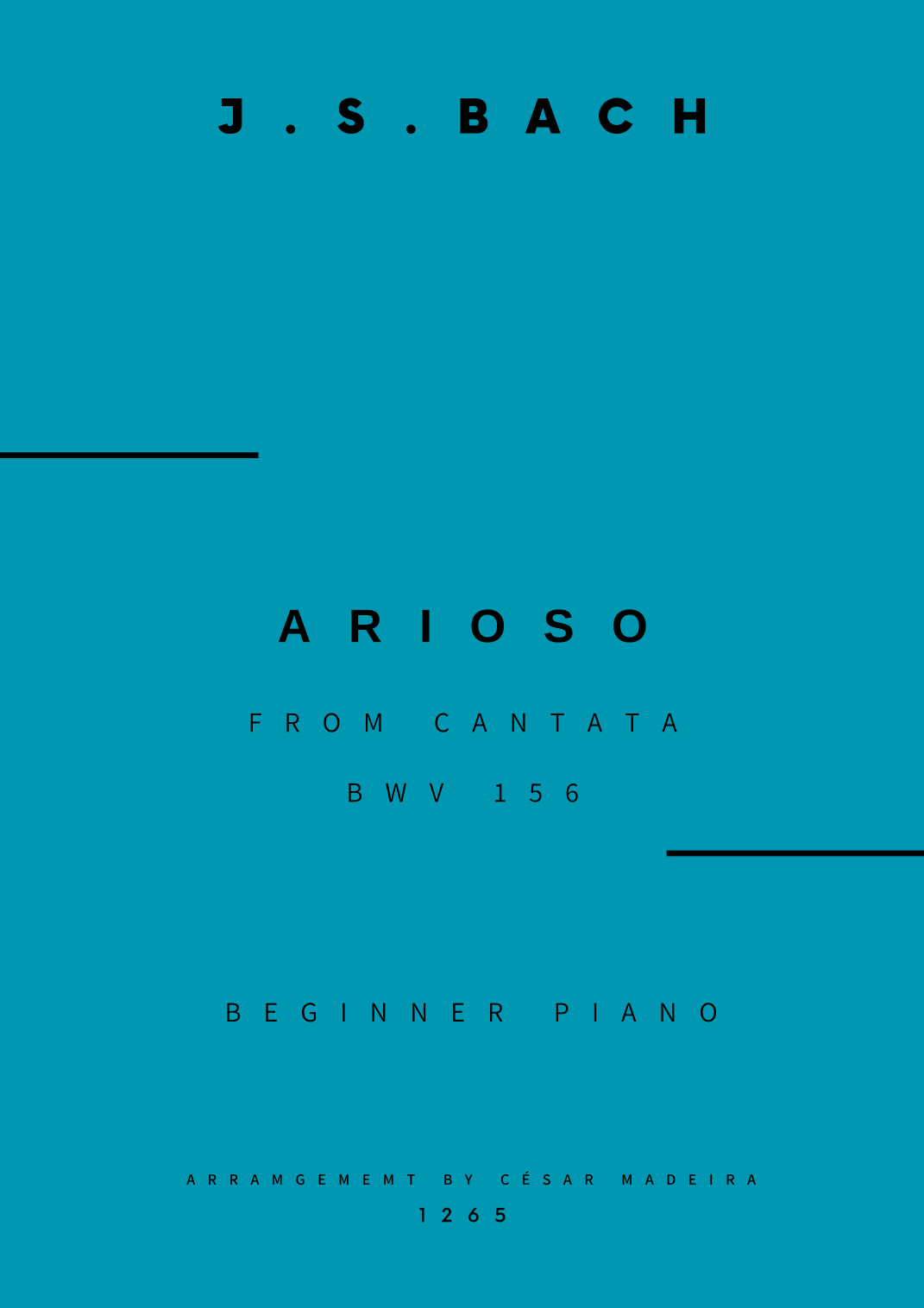 Arioso (BWV 156) - Easy Piano (Full Score) (arr. César Madeira)