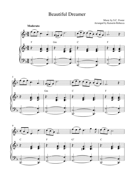 Beautiful Dreamer (arr. Kaiserin Rebecca)