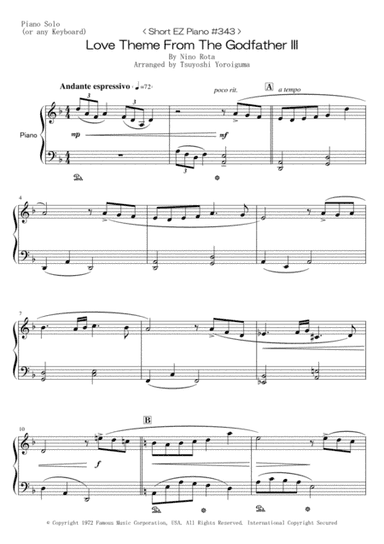 Love Theme From The Godfather III (arr. Tsuyoshi Yoroiguma)