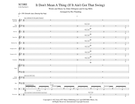 It Don't Mean A Thing (If It Ain't Got That Swing) (arr. Ric Flauding)