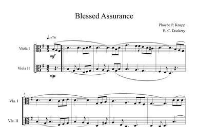 Blessed Assurance (Viola Duet) (arr. B. C. Dockery)