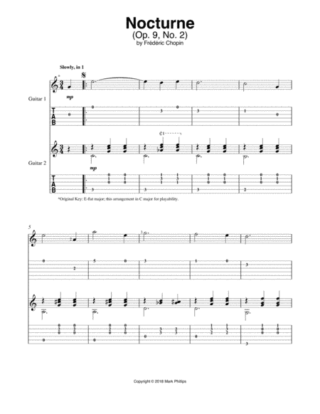Nocturne (Op. 9, No. 2) (arr. Mark Phillips)