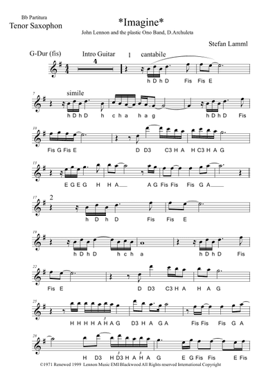 Imagine (arr. Stefan Lamml)