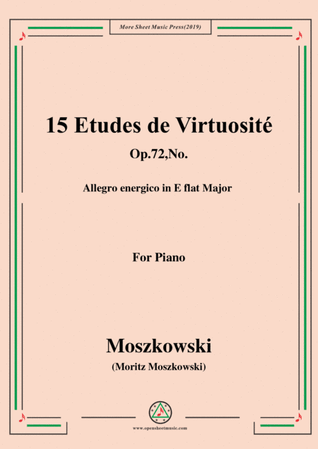 Moszkowski-15 Etudes de Virtuosité,Op.72,No.7,Allegro energico in E flat Major (arr. MSM)
