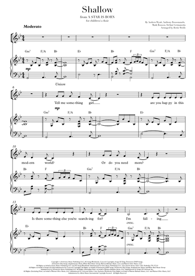 Shallow (arr. Bertie Webb)