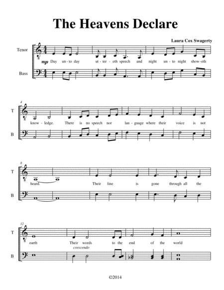 The Heavens Declare (A Cappella)