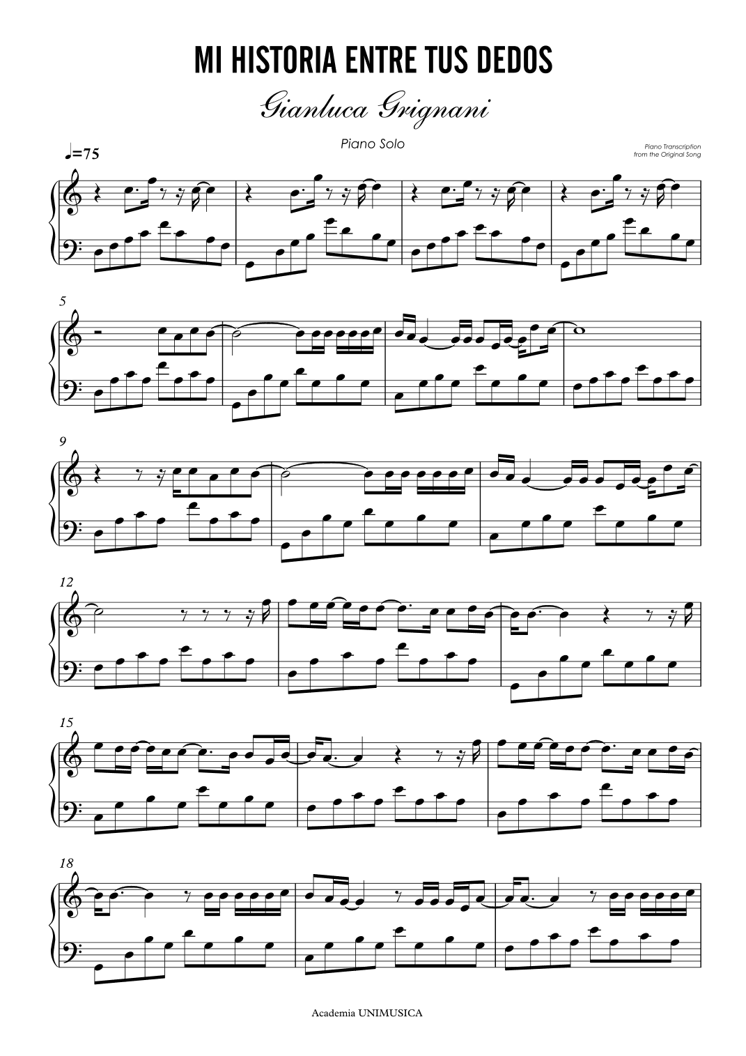 La Mia Storia (arr. Academia Unimusica)