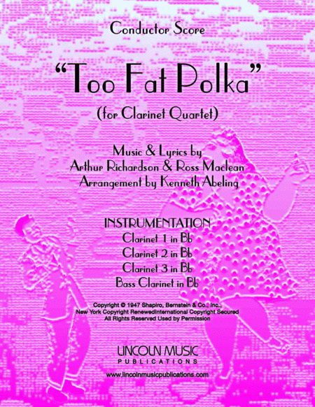 Too Fat Polka (she's Too Fat For Me) (arr. Kenneth Abeling)