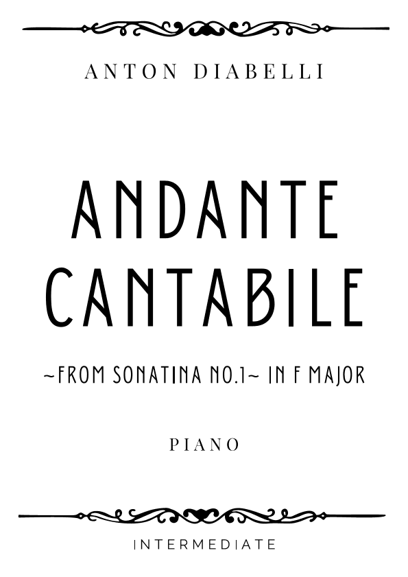 Diabelli - Sonatina No. 1 (Andante Cantabile) in F Major - Intermediate (arr. Piacere Music Sheets)